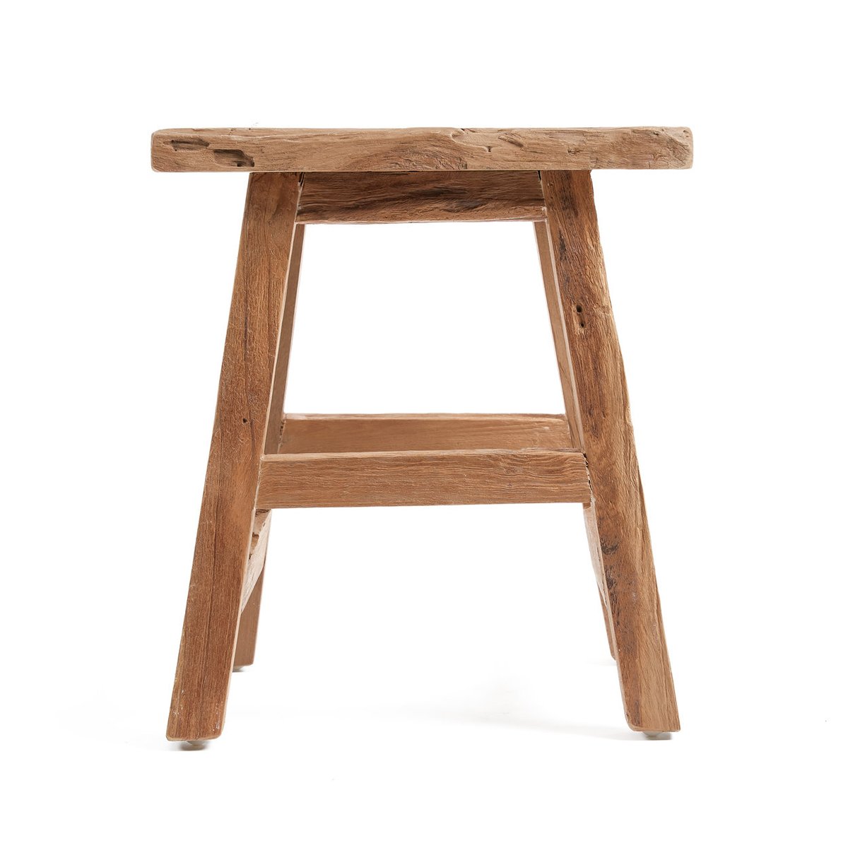 Tabouret en bois de teck récupéré YOKE beige, BAZAR BIZAR