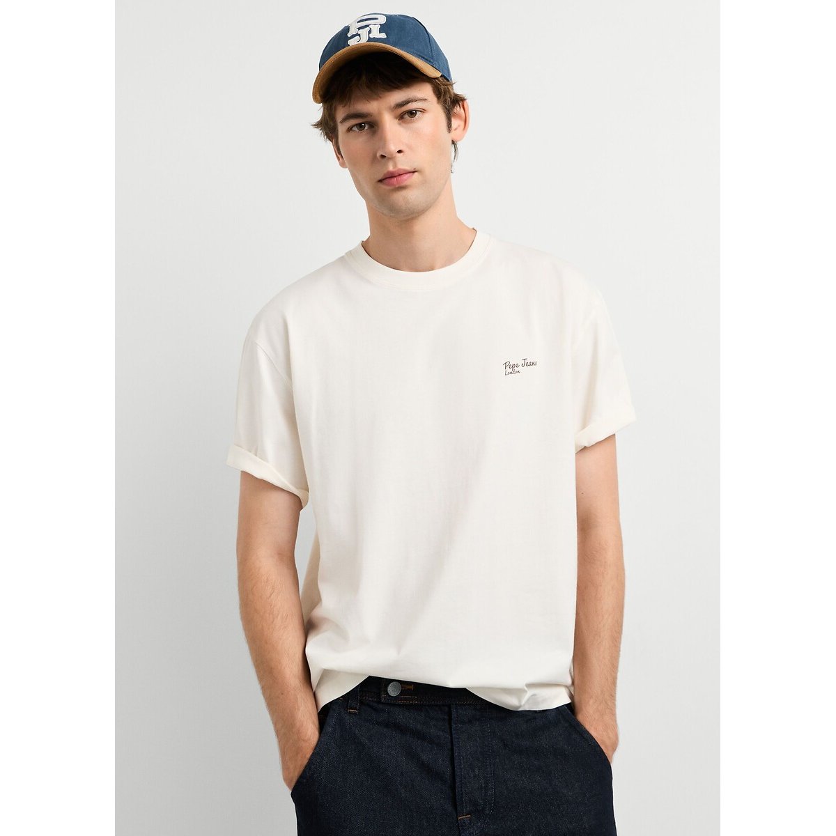 T-Shirt mit kurzen Ärmeln, JAX weiss, PEPE JEANS