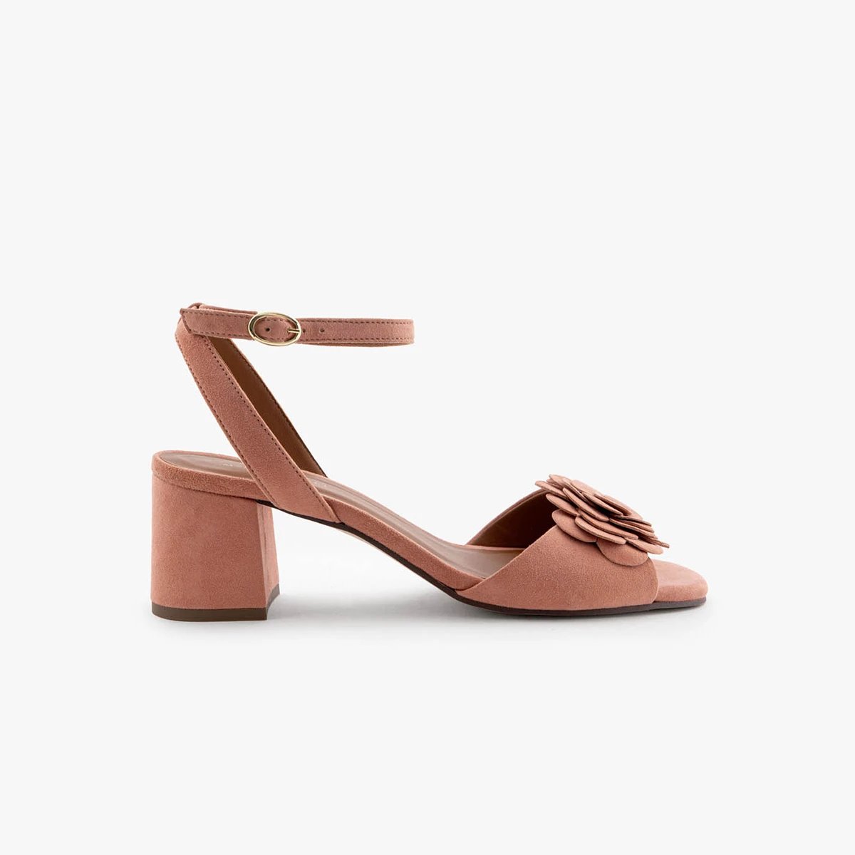 Sandale cuir velours LUCILE rose, MAISON TOUFET