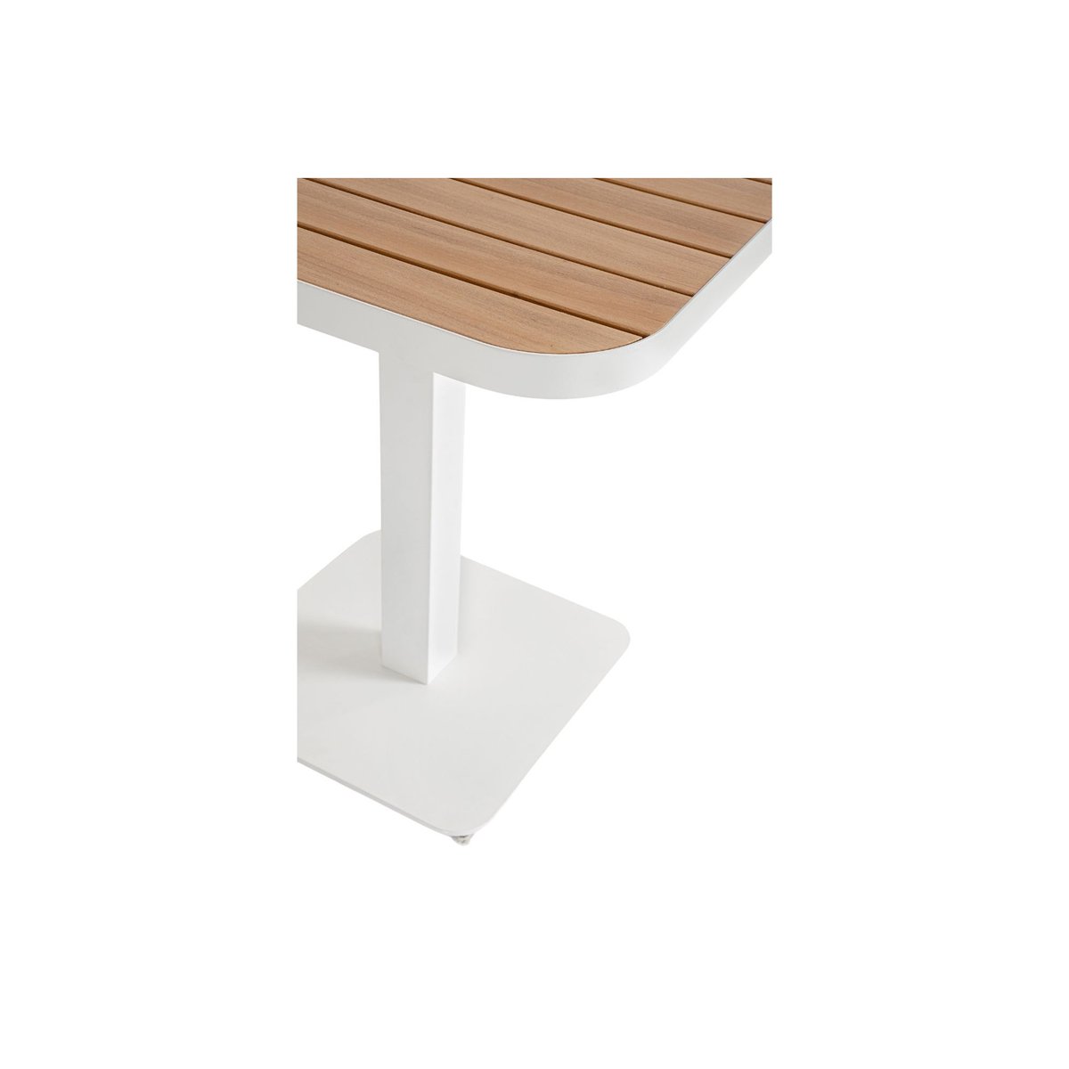 Table de jardin carrée en métal blanc L78 2 personnes - BAVARO blanc, HELLIN, DEPUIS 1862