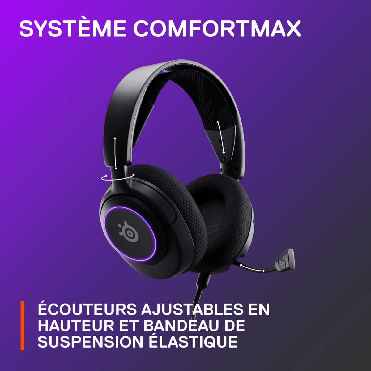Casque gamer Arctis Nova 3 noir, STEELSERIES