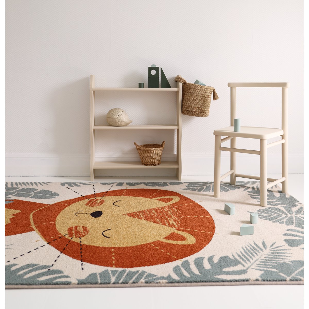 Tapis chambre enfant lion ICHIRO multicolore, NATTIOT