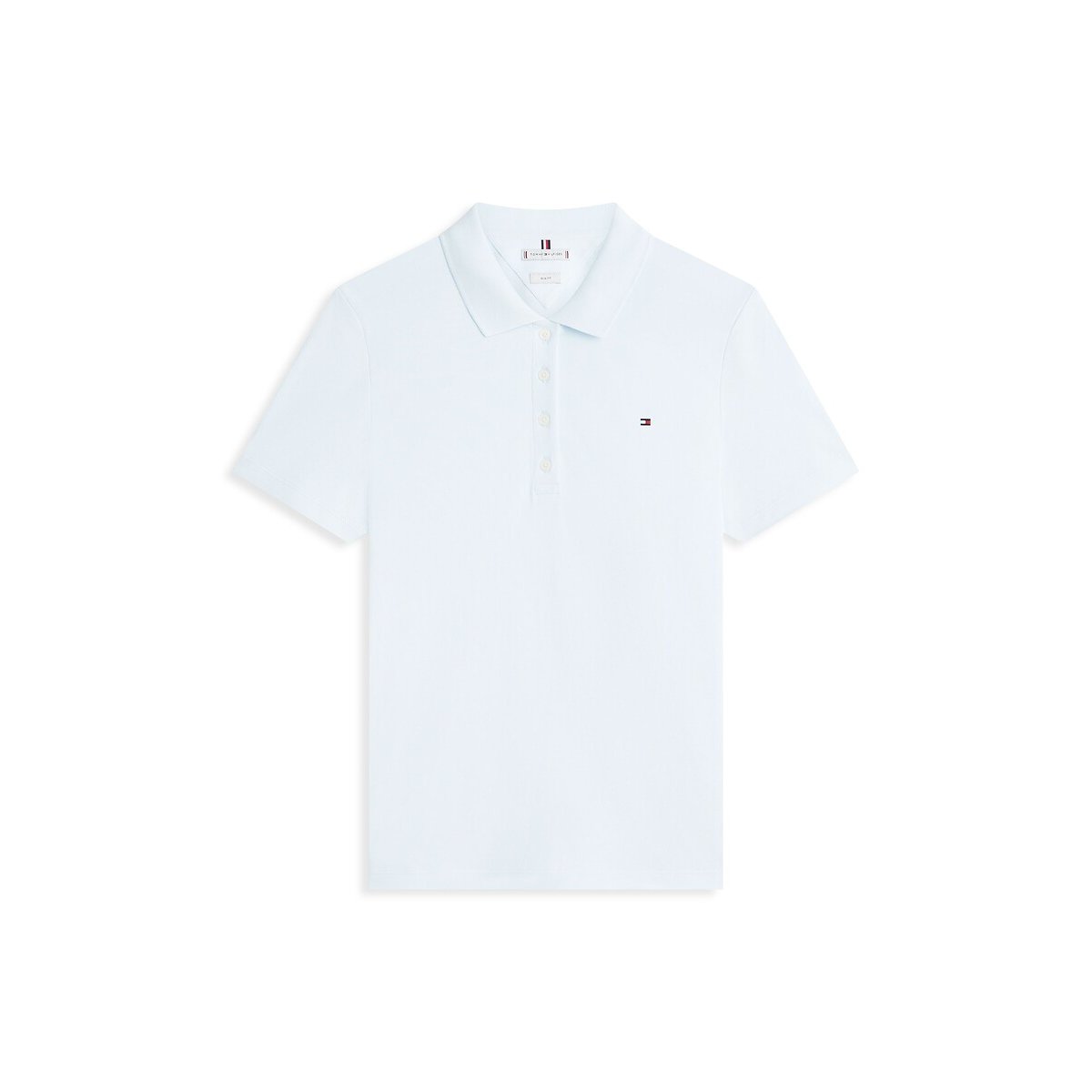 T-shirt collo polo, camicia maniche corte azzurro, TOMMY HILFIGER