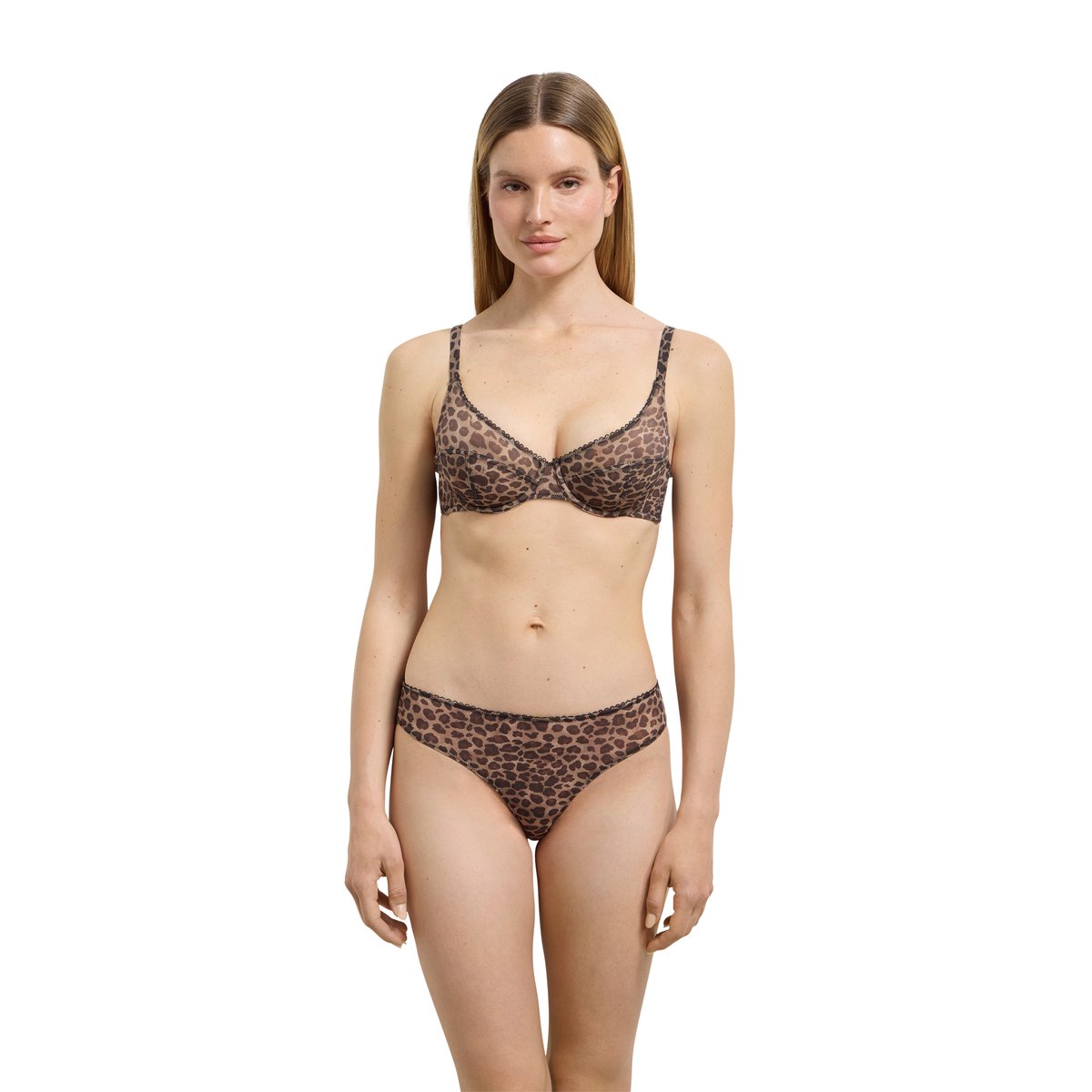 Soutien-gorge balconnet avec armatures Feline marron, DIM
