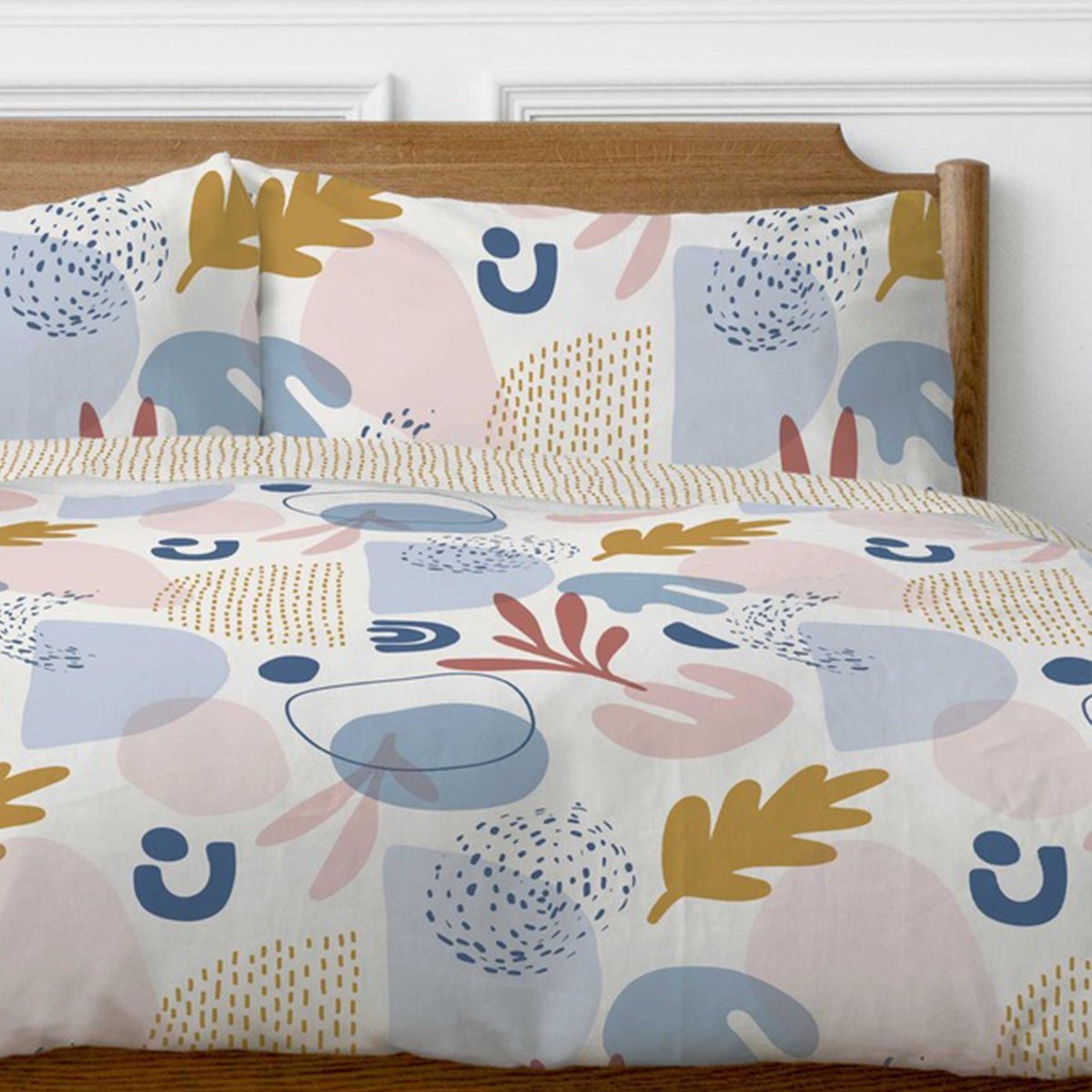 Parure de lit imprimée en 100% Coton Anisa multicolore, EDEN