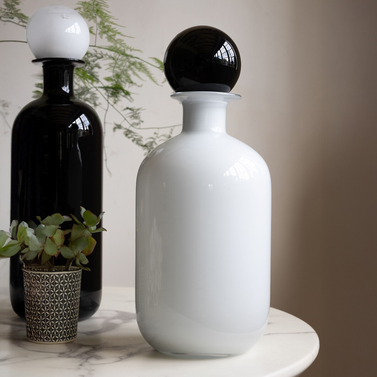 Apothecary Bottle Vase in White/Black white/black, ROCKETT ST GEORGE
