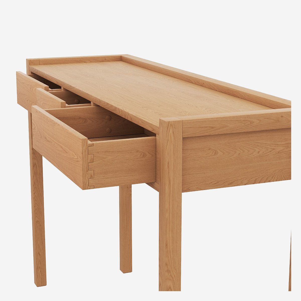 Table console chêne HANITA naturel clair, HABITAT