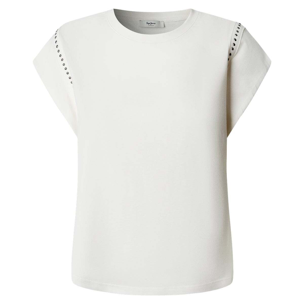 T-Shirt Avec Détail Clous blanche mousse, PEPE JEANS