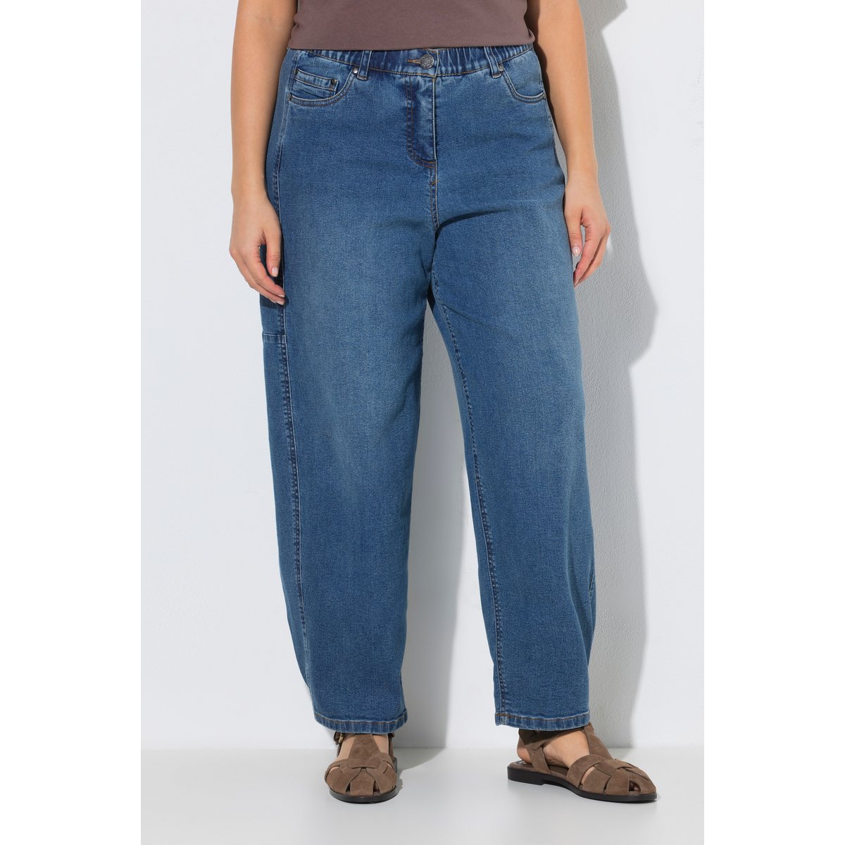 Jean Mom en denim extensible bleu jean, ULLA POPKEN
