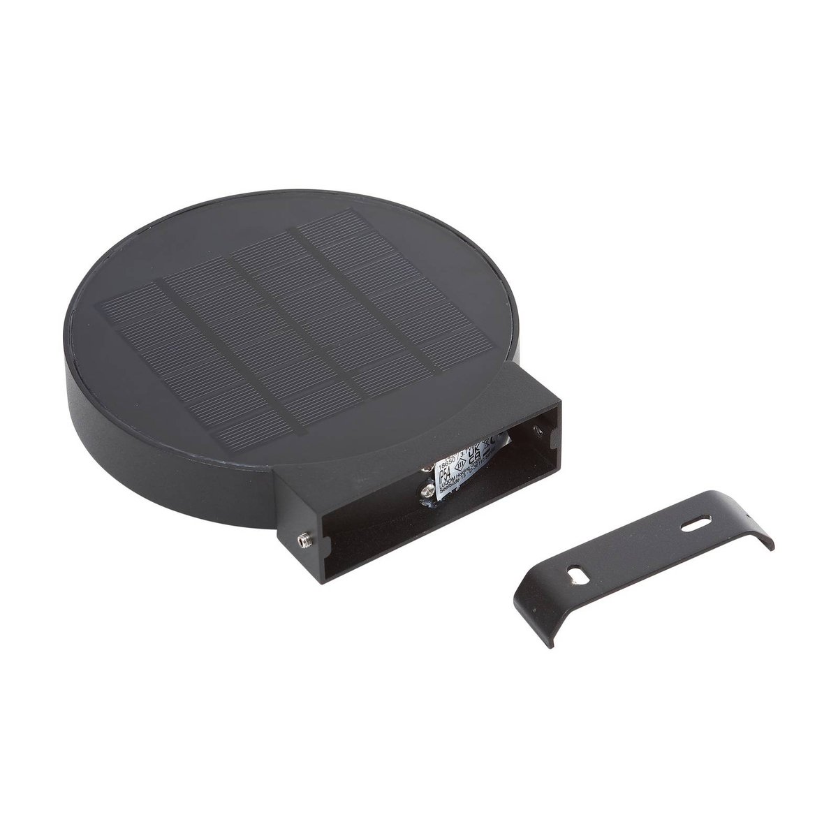 Lampe solaire extérieure en aluminiumLED noir, LUCANDE