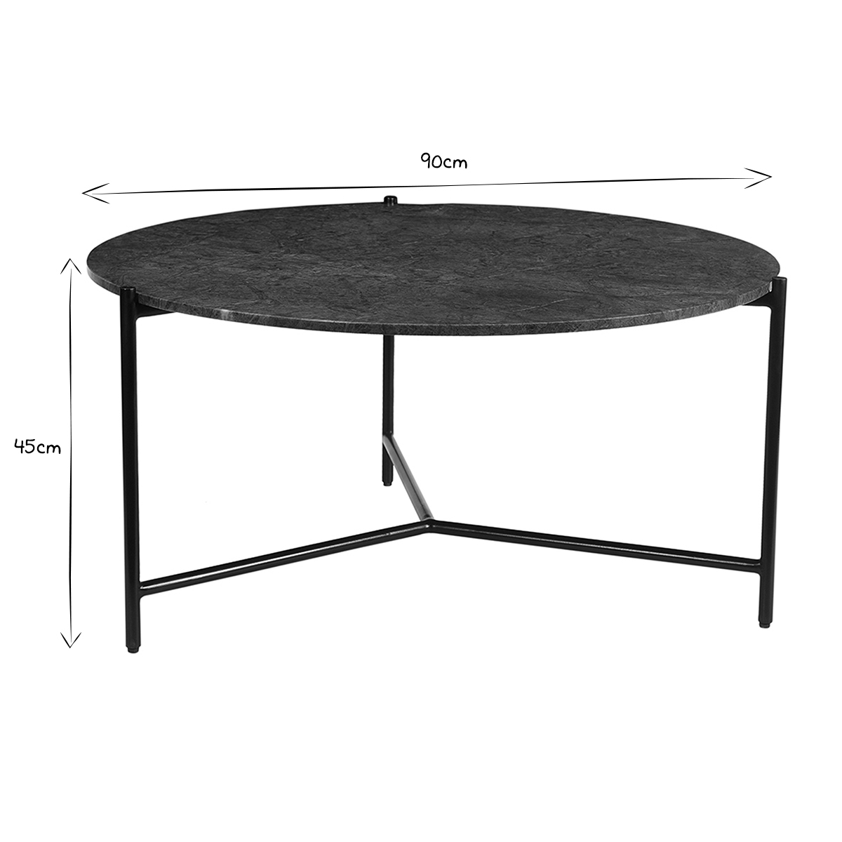 Table basse design ronde en marbre D90 cm BUMCELLO vert, MILIBOO