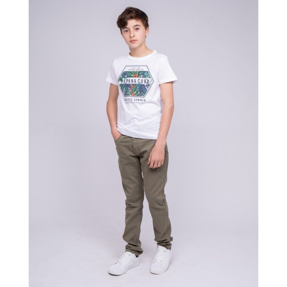 T-shirt Col Rond Pur Coton Nibou-j blanc, RITCHIE