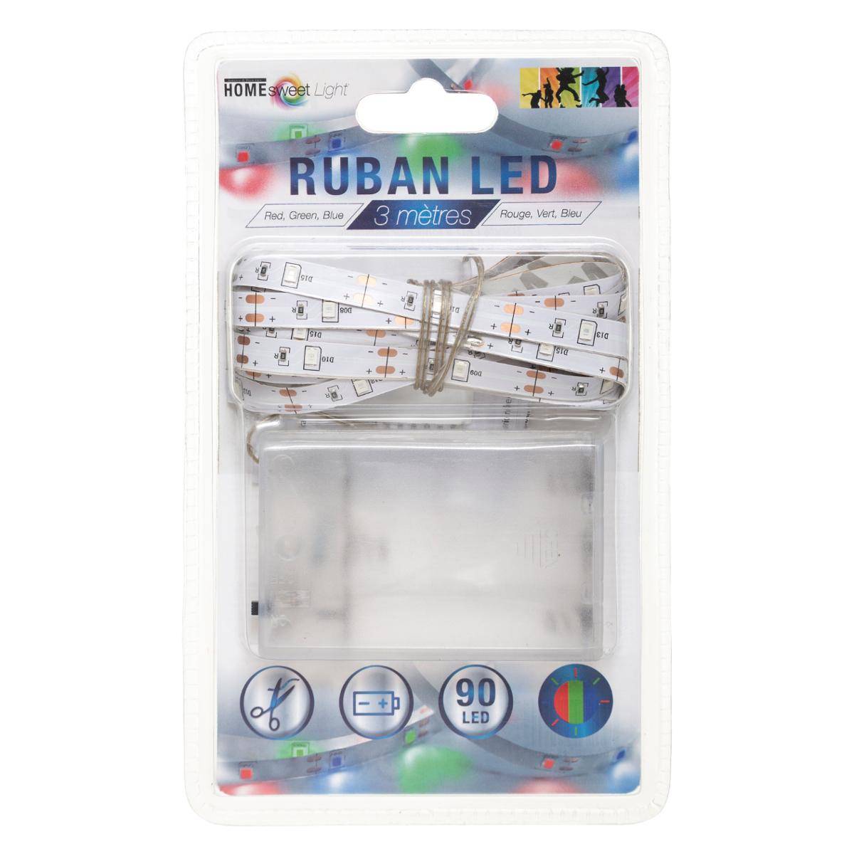 Ruban LED à pile multicolore, ATMOSPHERA