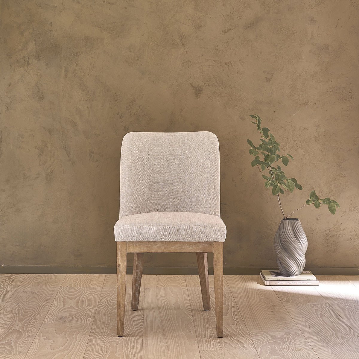 Lot de 2 chaises en chêne massif et lin MARGOT naturel, BERAH GETAH