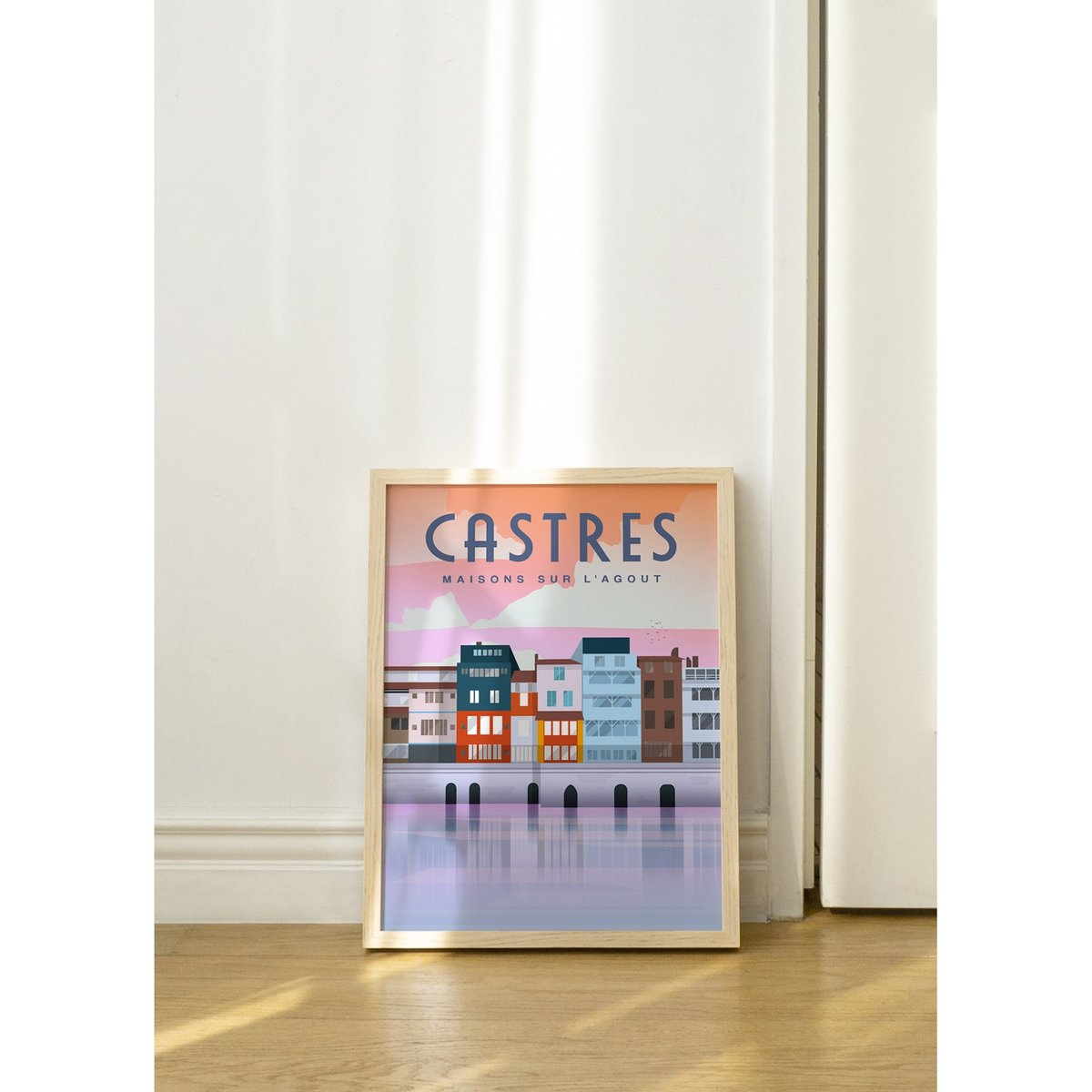 Affiche ville Castres blanc, L'AFFICHERIE