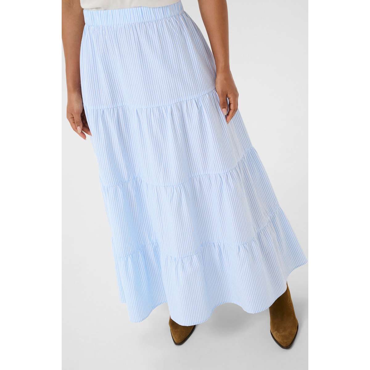 Skirt bleu light blue stripe, CREAM