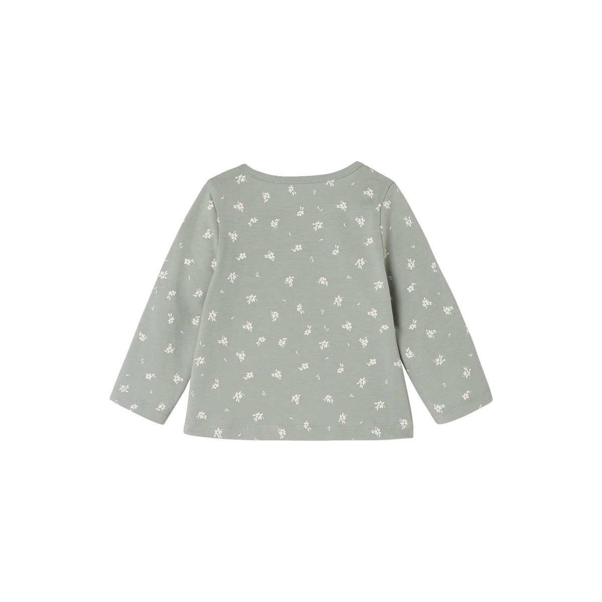 Lot de 2 T-shirts Basics manches longues vert sauge, VERTBAUDET