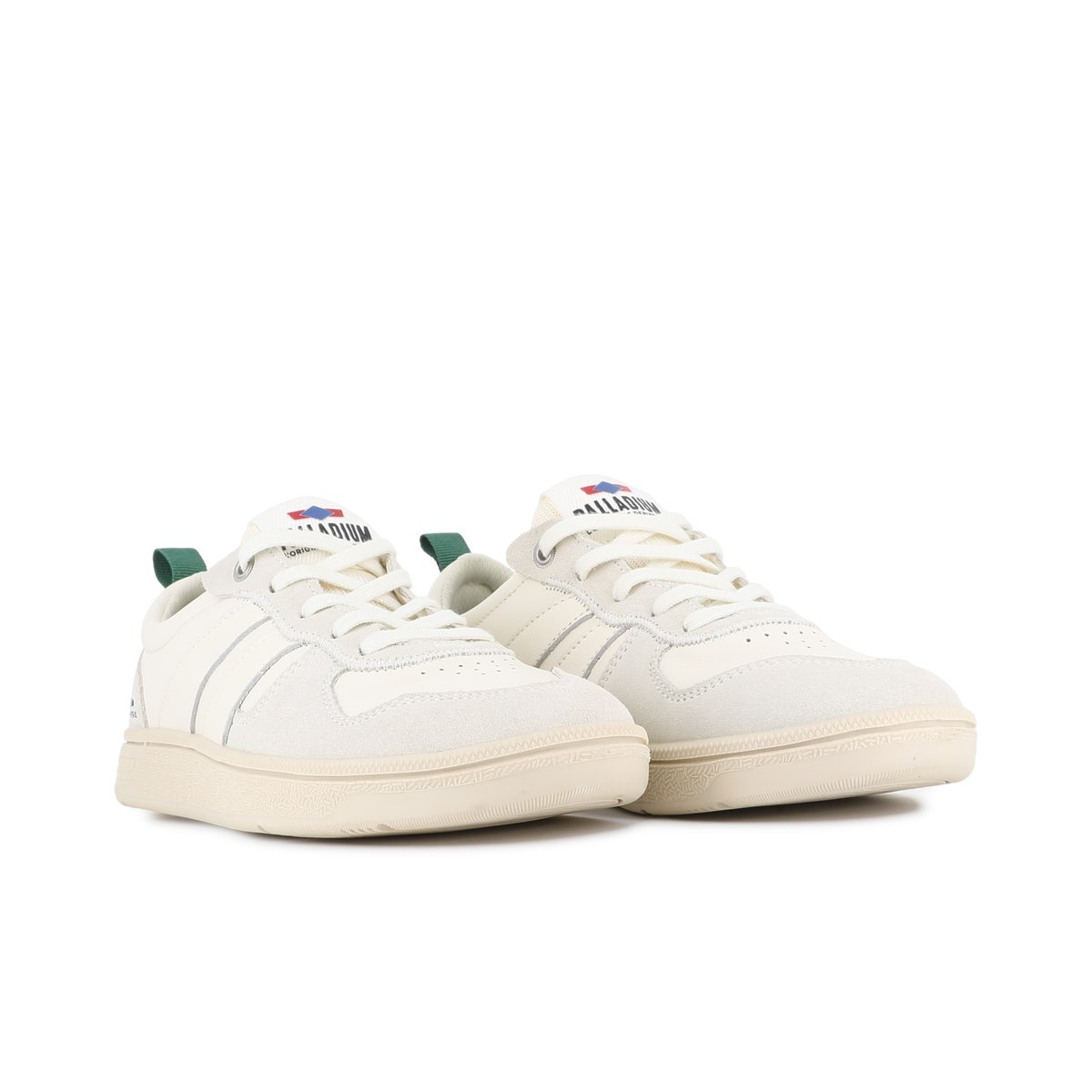Baskets Cuir PALLACUP FLAME LTH blanc-cream white, PALLADIUM