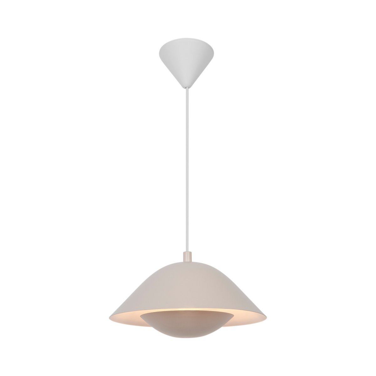 Suspension lumière indirecte en métal, FREYA 35 beige, NORDLUX