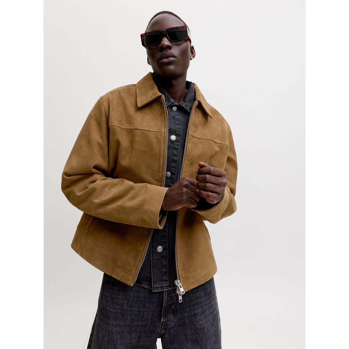 Veste En Daim cognac, JACK & JONES
