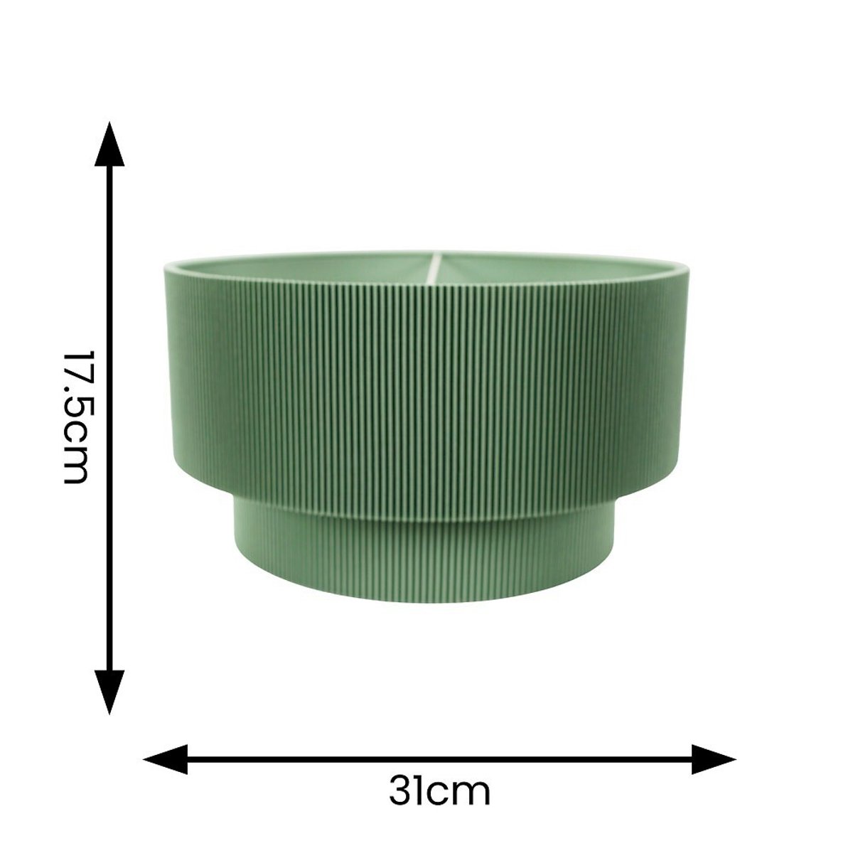 31cm Mack 2-Tier Crinkle Shade green, SO'HOME