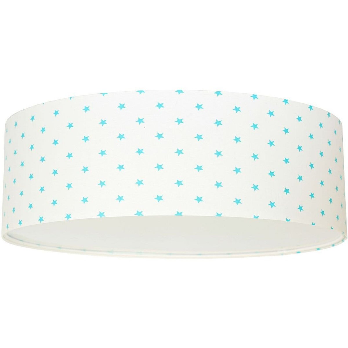 Plafonnier pour enfant en tissu, DEKO etoile turquoise intérieur blanc, BPS KONCEPT