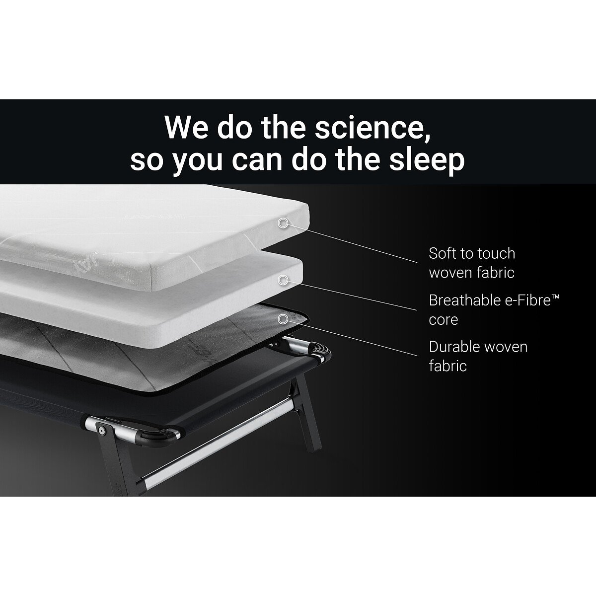Jay-Be® Hideaway Folding Bed with e-Fibre Mattress black, JAY-BE