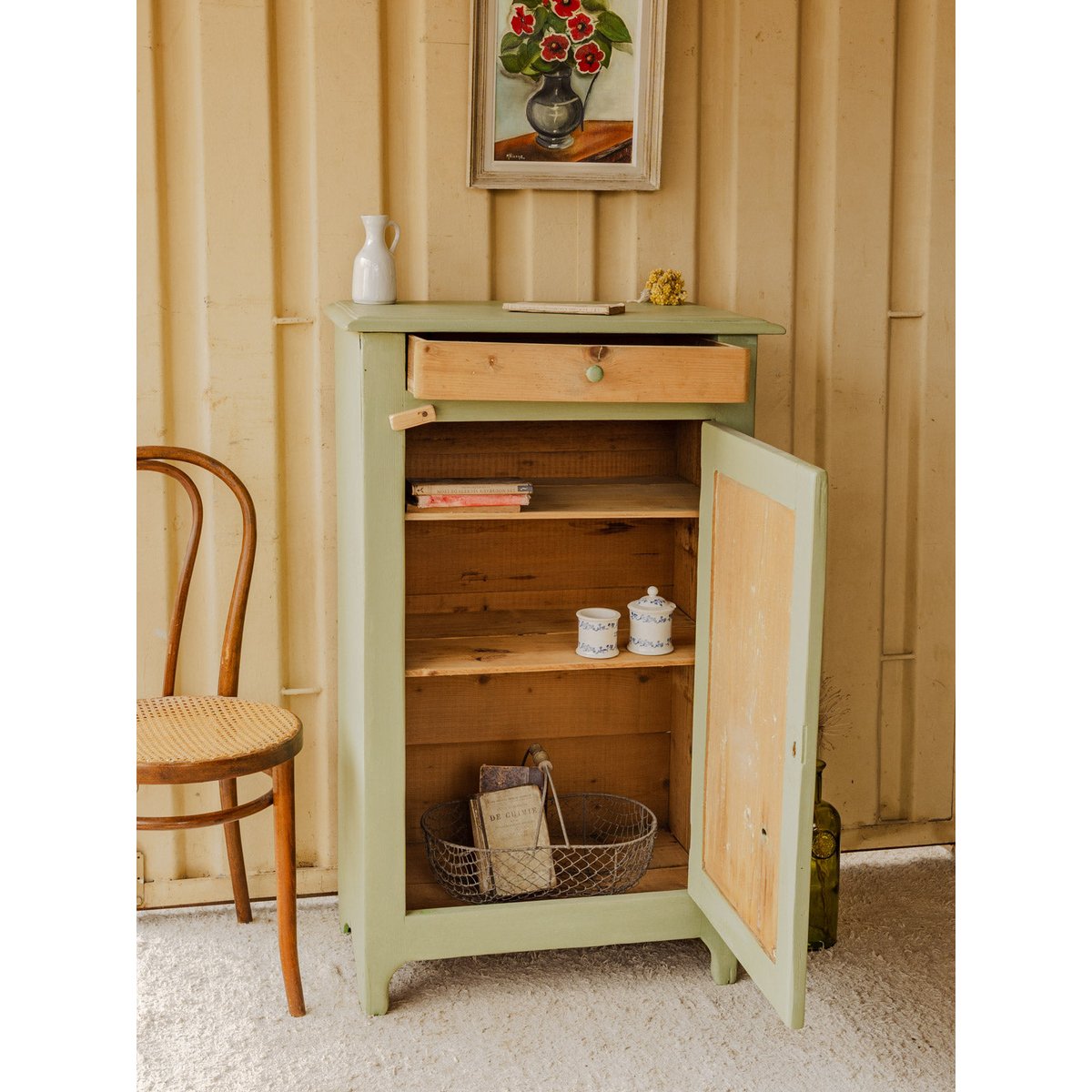 Confiturier en bois vert Gilbert N°1880 - Bon état vert, DEBONGOUT