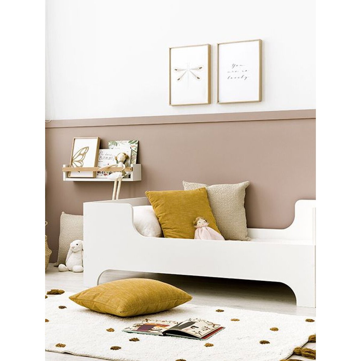 Tapis Textile - LITTLE-DOTS moutarde, KENAY