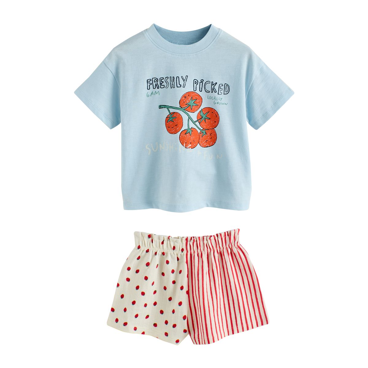 Ensemble short et haut, lot de 2 bleu/jaune, NEXT