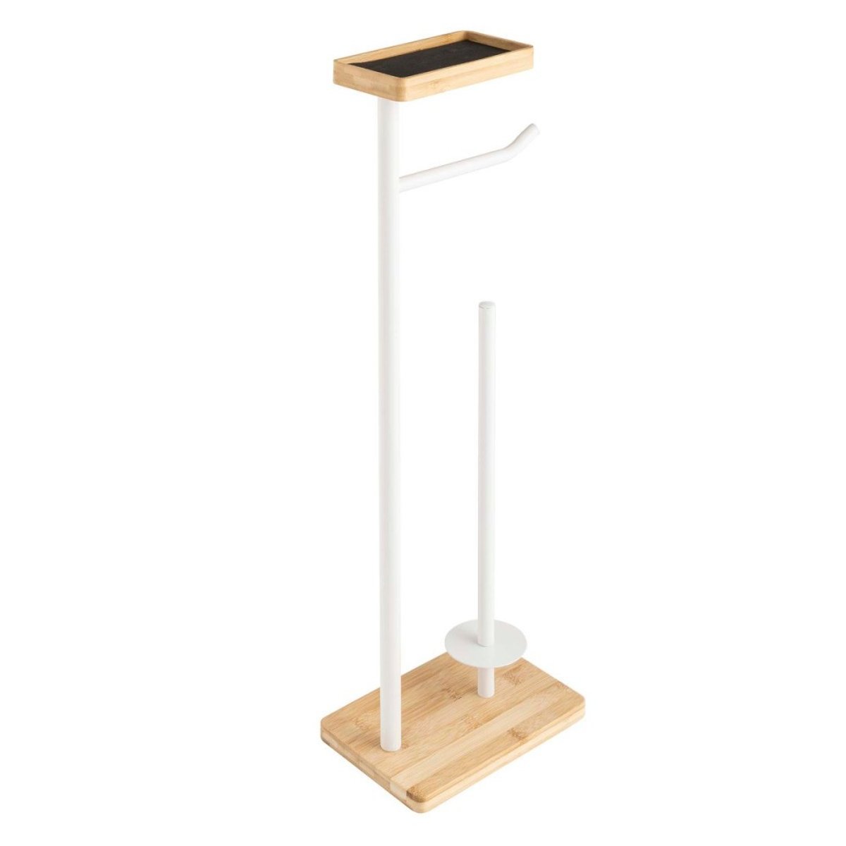 Dérouleur Papier Wc Blanc Avec Réserve Et Porte Téléphone blanc, DECORATIE