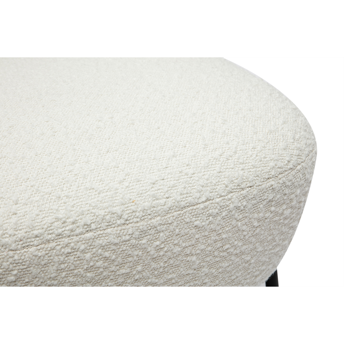 Fauteuil design pieds métal noir BELEY blanc, MILIBOO