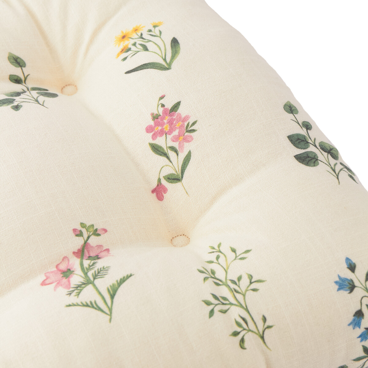 Set of 2 Olivia Slub Cotton Seat Pads green, WYLDER