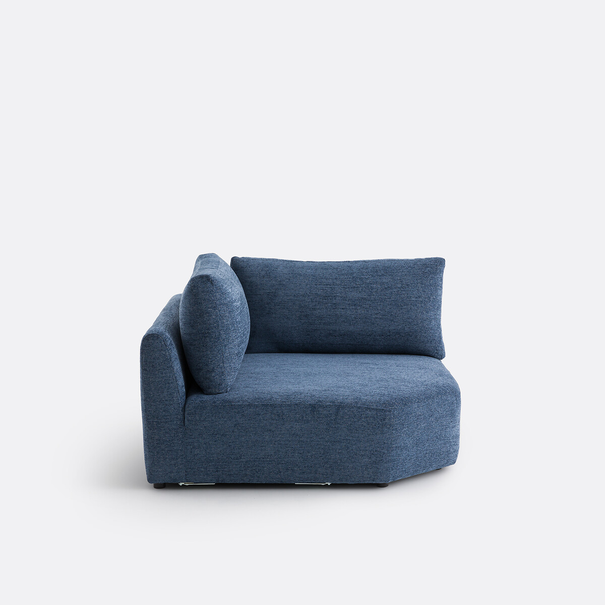 Omkeerbare hoekmodule, gemêleerde chenille, Monica nachtblauw, LA REDOUTE INTERIEURS