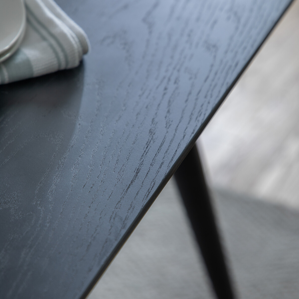 Kakinada Black Oak Dining Table (Seats 6) black, SO'HOME