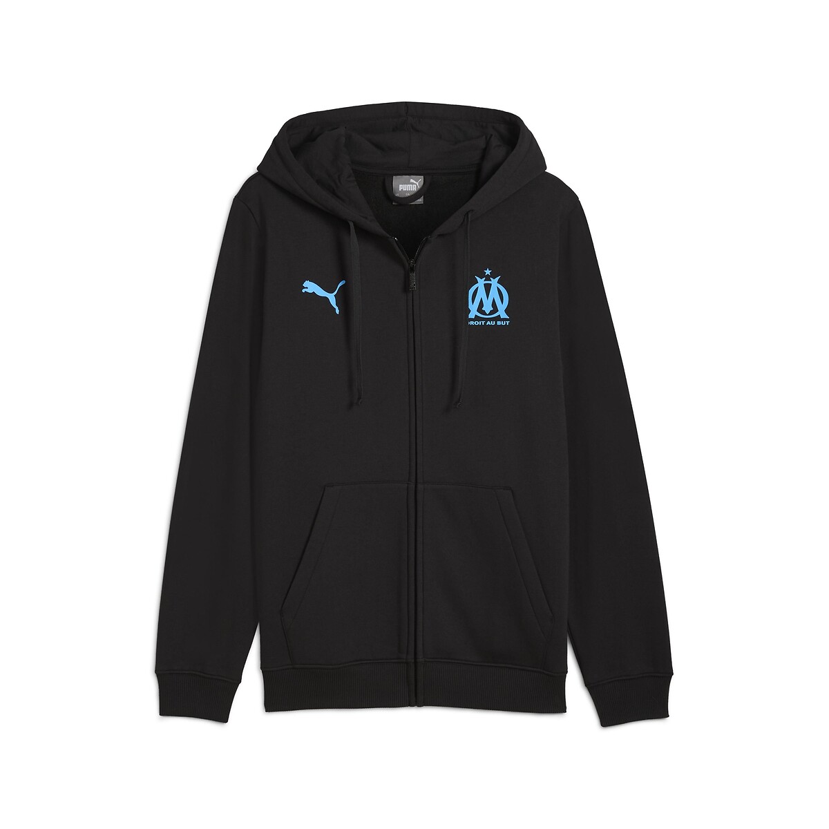 Sweat à capuche de football Olympique de Marseille noir, PUMA