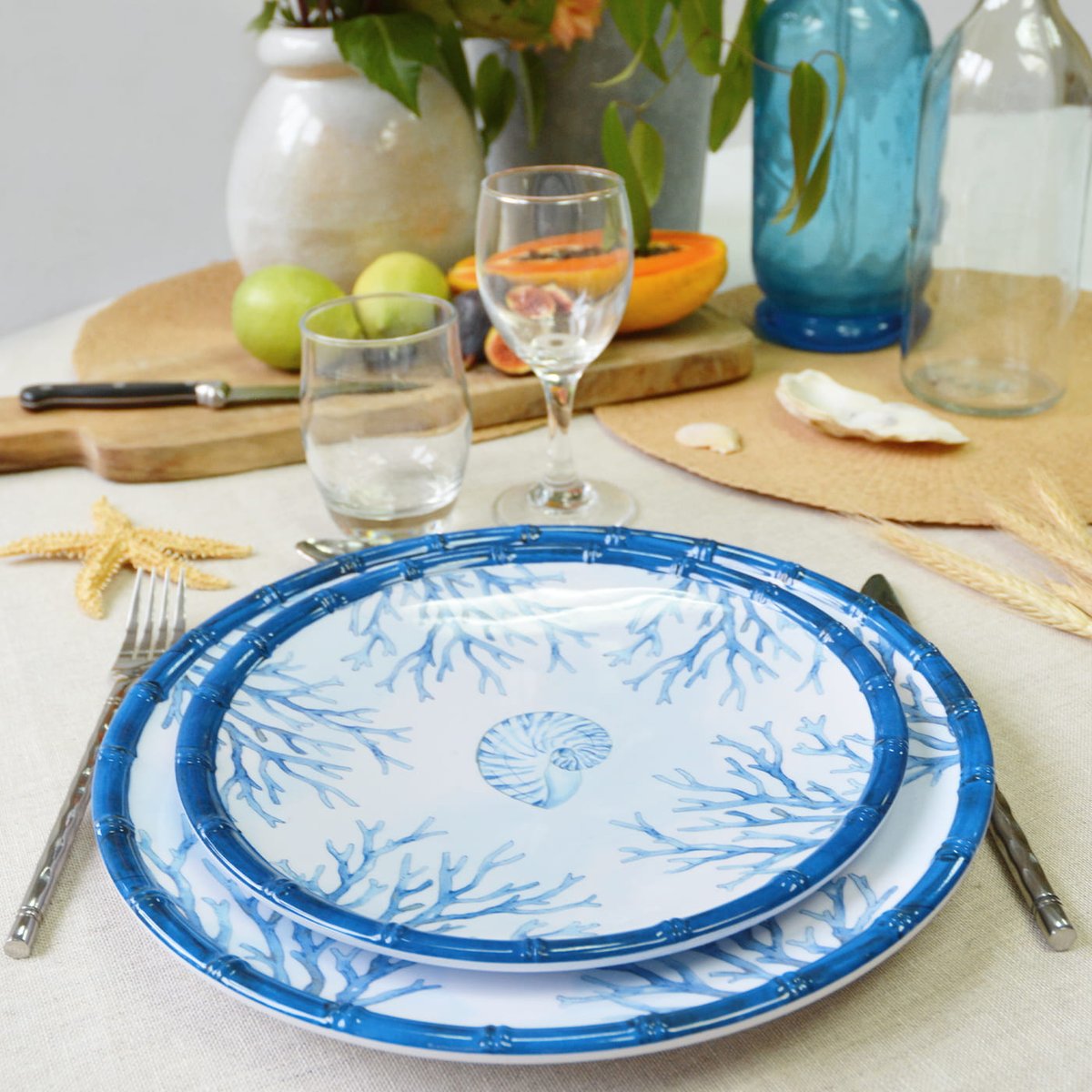Petite assiette mélamine Piana 23 cm autres, LES JARDINS DE LA COMTESSE