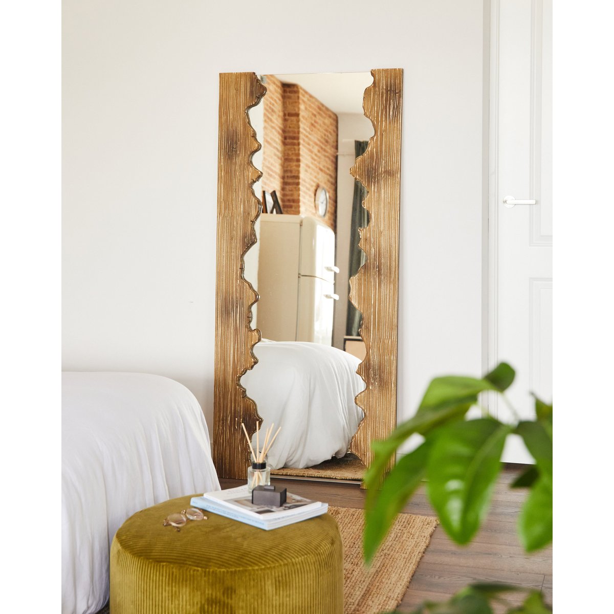Miroir mural plein pied en bois massif recyclé - SALJEN v002230, HANNUN