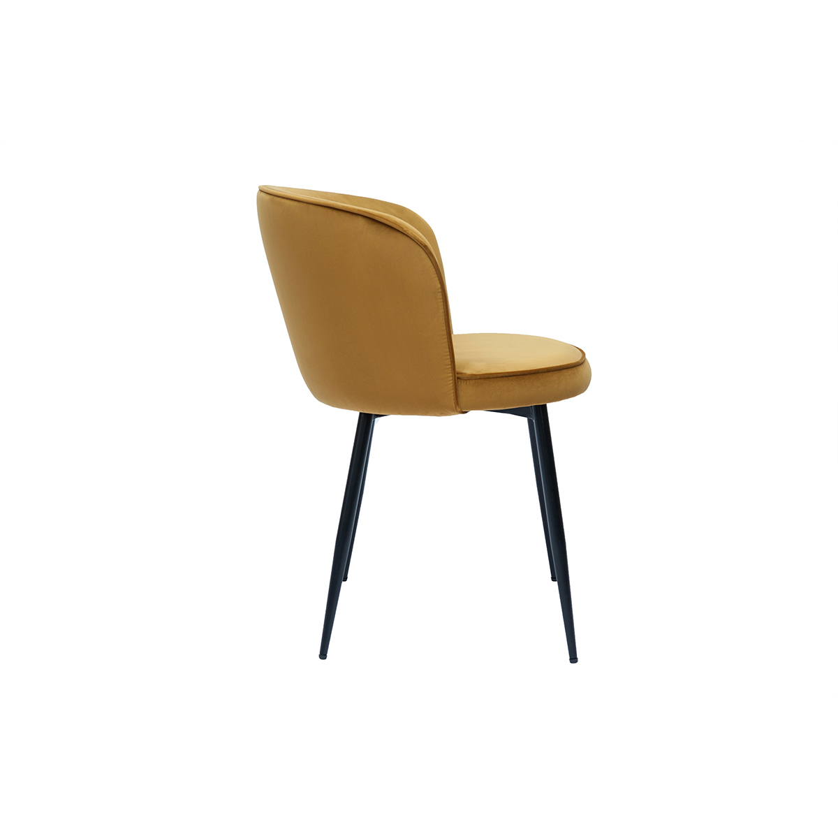 Chaises design en velours pieds métal (lot de 2) SERIF bronze, MILIBOO