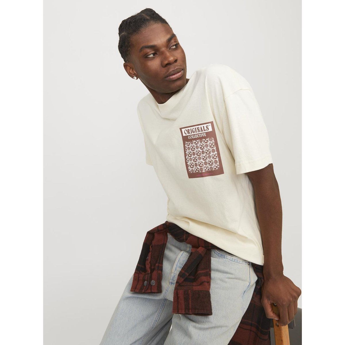 T-Shirt buttercream, JACK & JONES