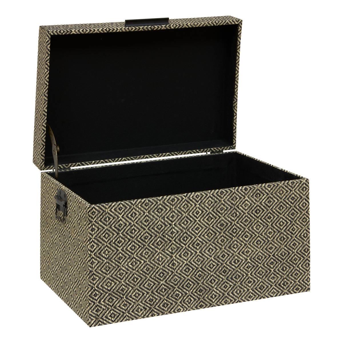 Lot de 3 malles de rangement gigognes RESO gris, ATMOSPHERA