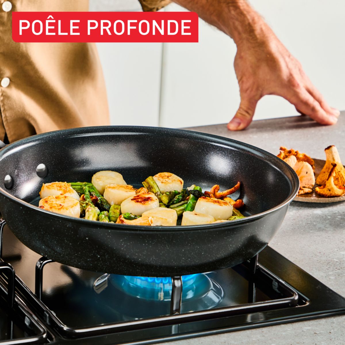 Poêle EXCELLENCE+ CERAM 20cm noir, TEFAL