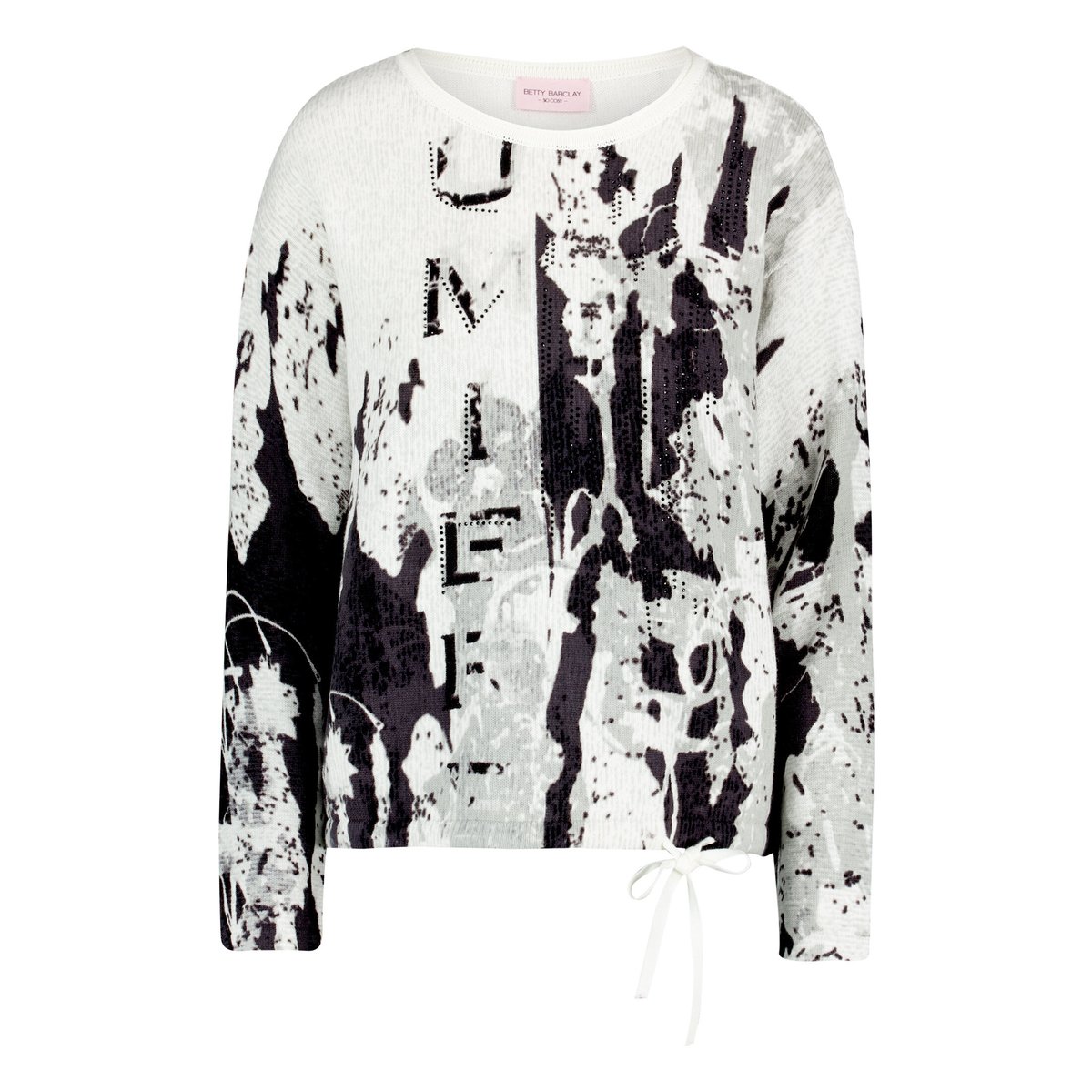 Pull-over en maille à impression blanc/noir, BETTY BARCLAY