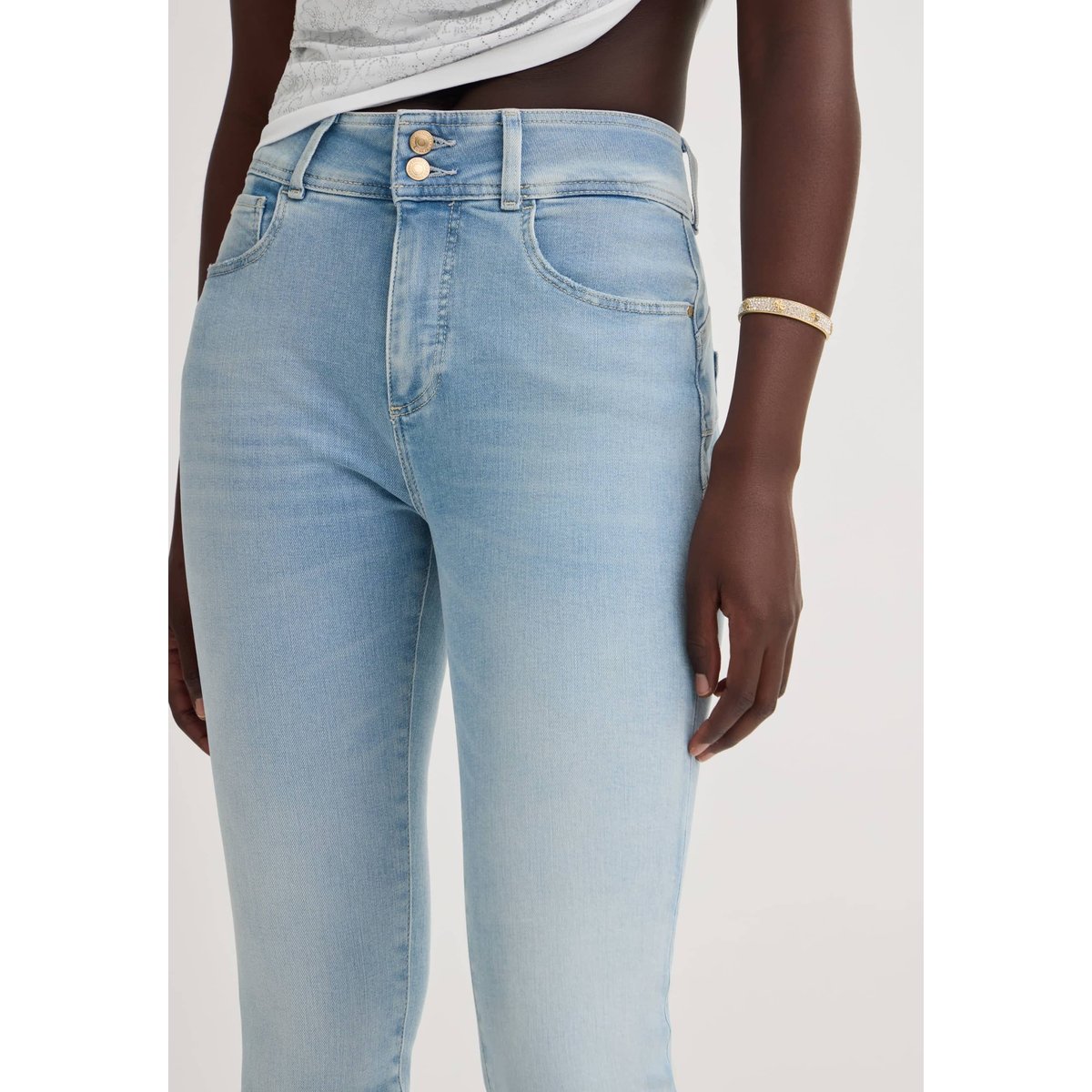 Jeans Skinny Shape Up bleu clair, GUESS
