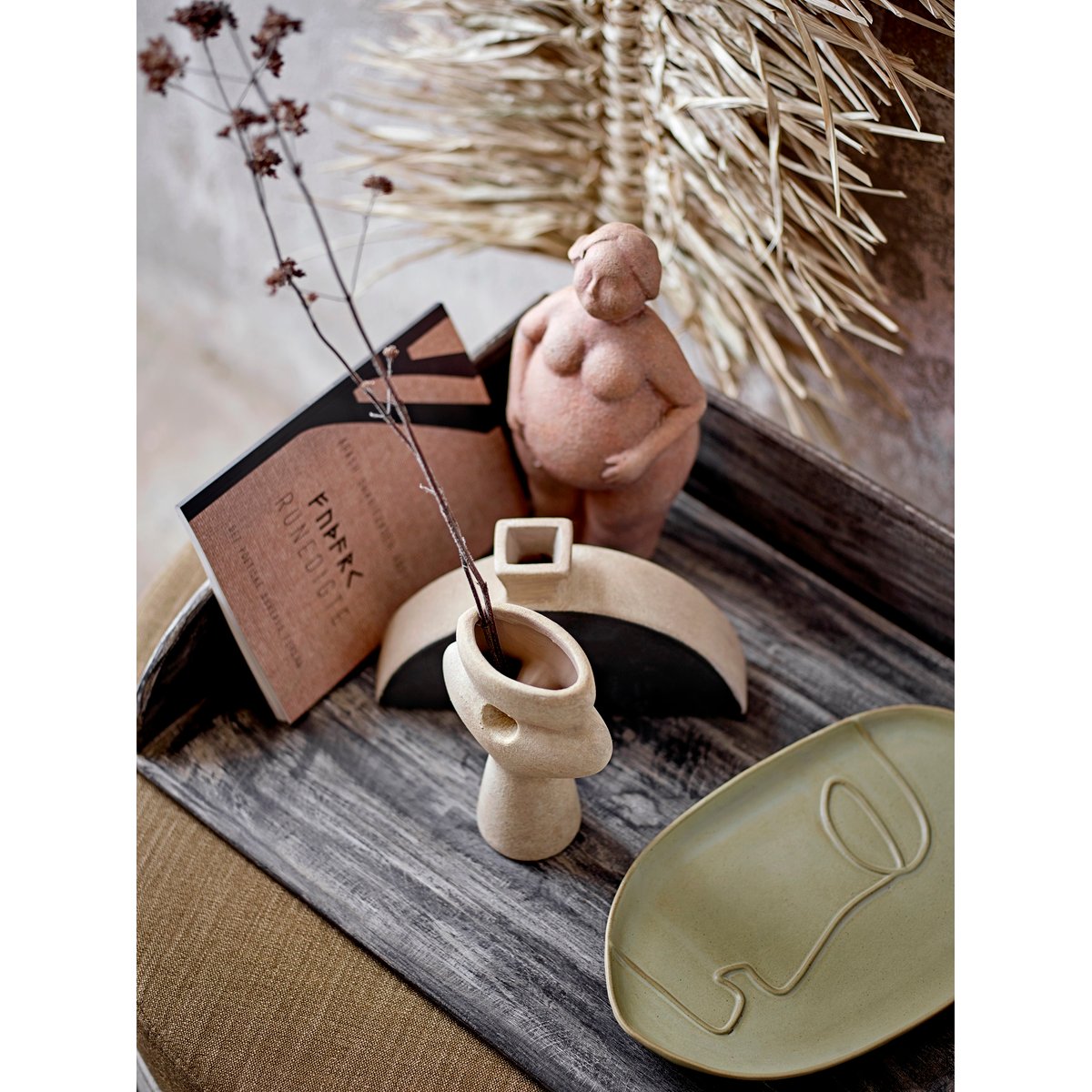 Plateau en bois recyclé rectangulaire Adrian bois fonce, BLOOMINGVILLE