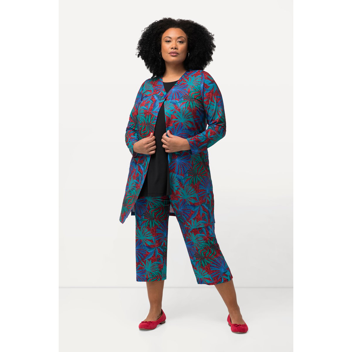Veste en jersey à col V et manches longues salsa, ULLA POPKEN
