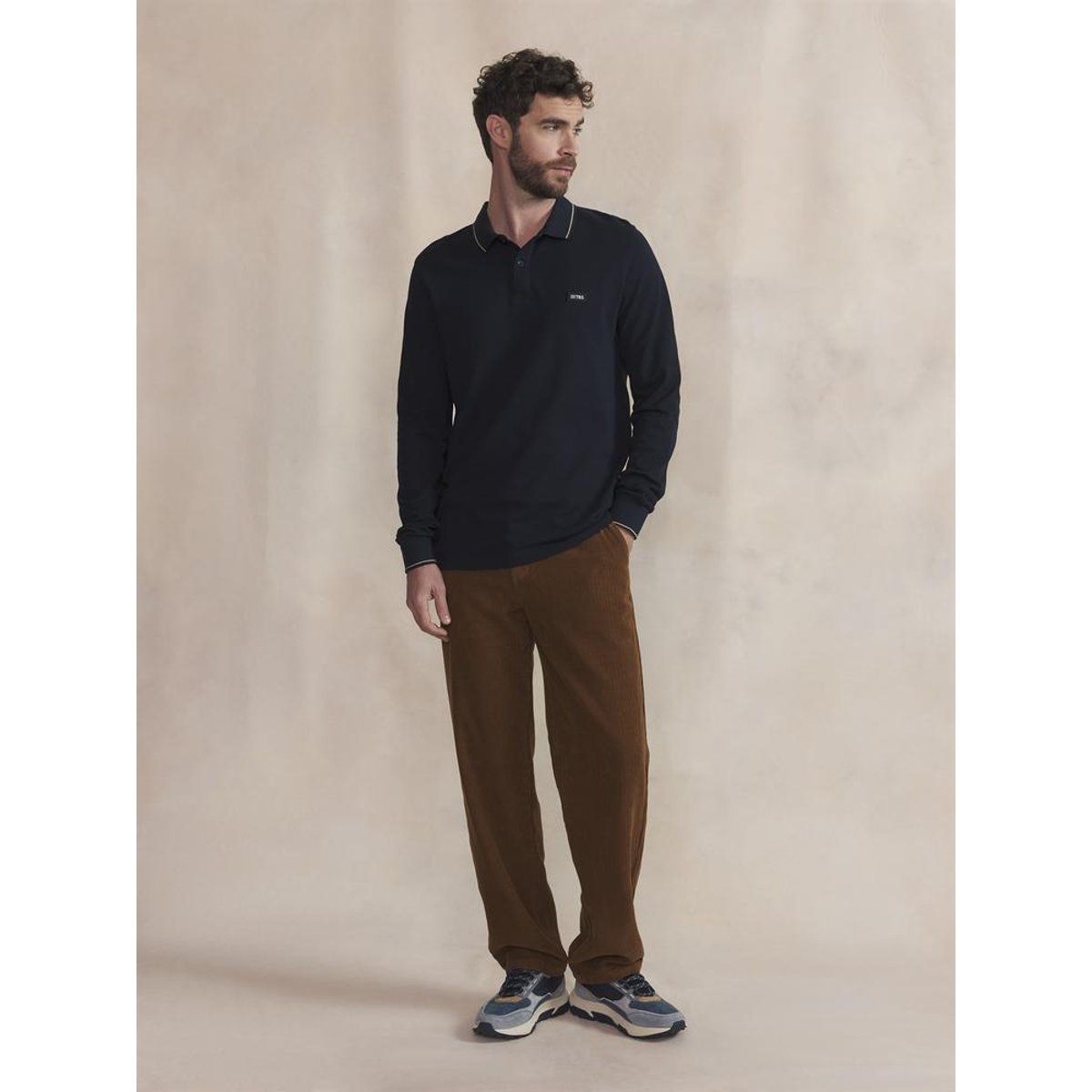Polo manches longues NYLASPOL marine, TBS