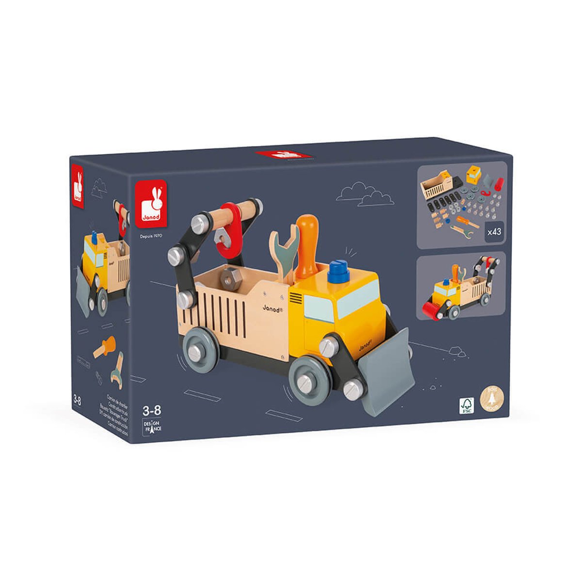 Camion De Chantier Brico'kids multicolore, JANOD