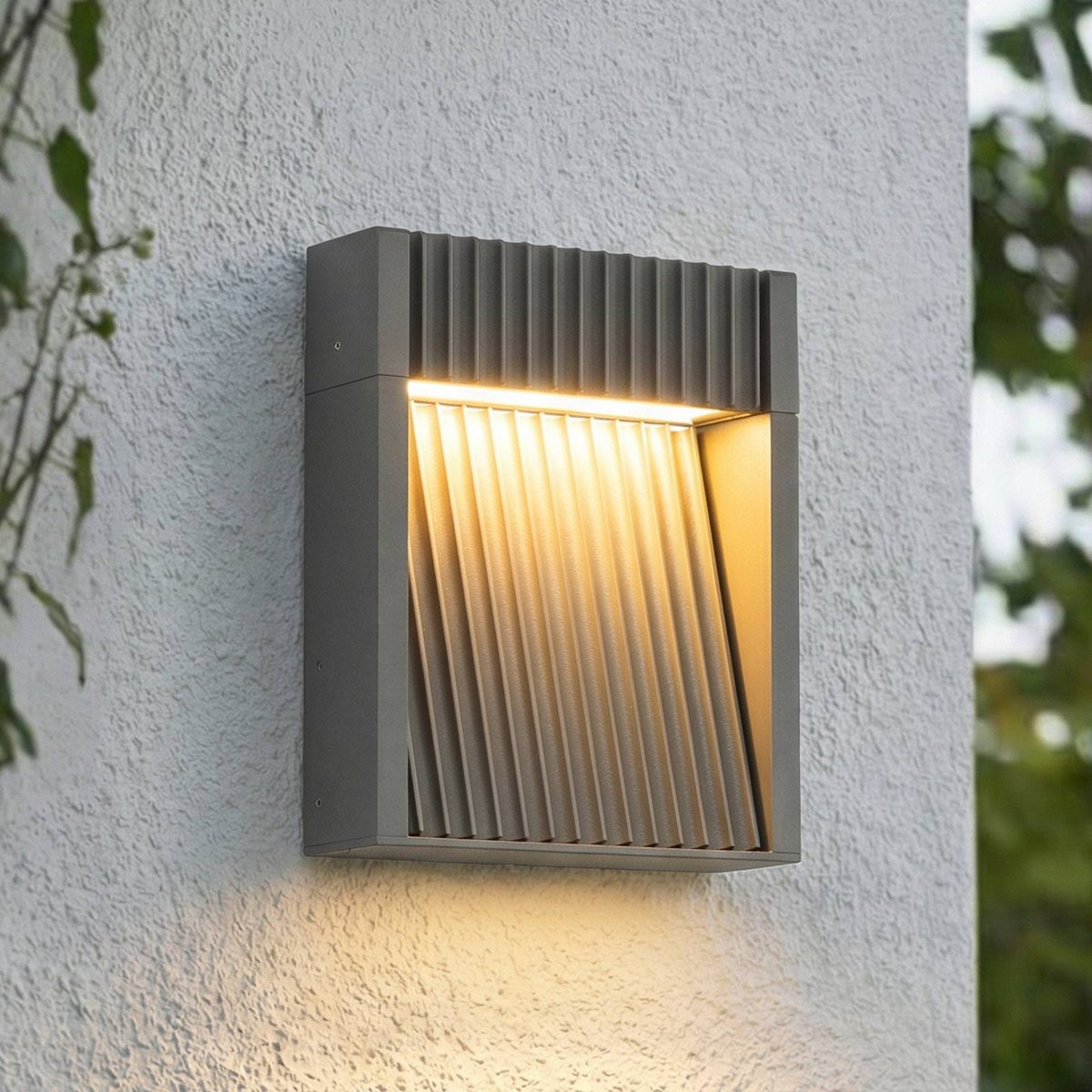 Applique extérieure en aluminium moderneLED anthracite, LUCANDE