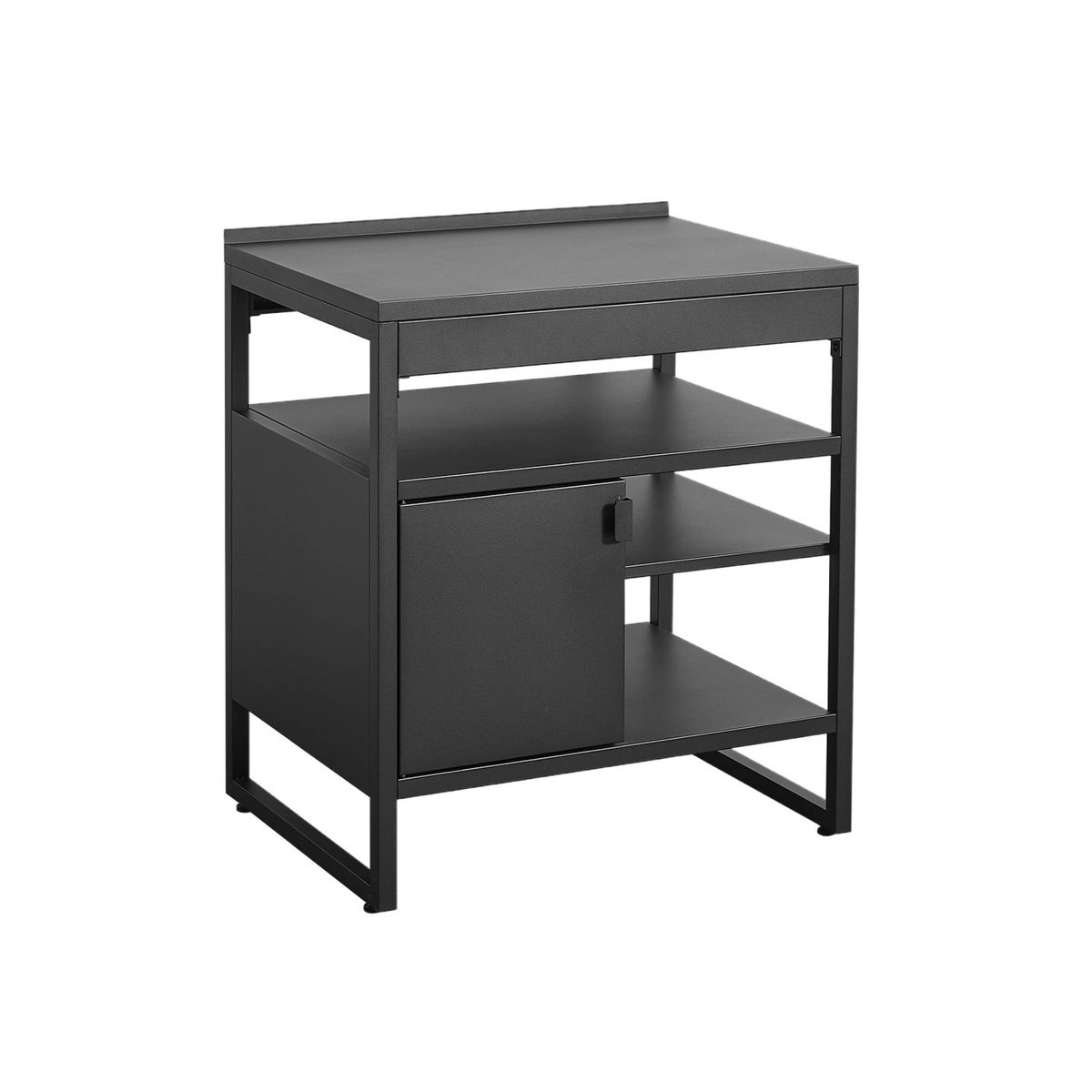 Module de cuisine extérieure acier 1 porte 3 étagères L80cm KEA noir, SWEEEK